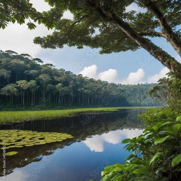 Obraz Amazon river- AI GENERATED