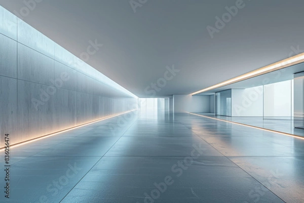 Fototapeta Empty hall of modern architectures 
