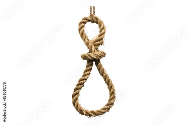Obraz Rope loop for hanging isolated on transparent background