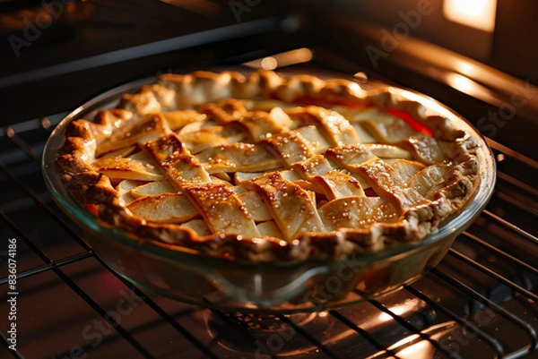 Obraz Apple pie in an oven
