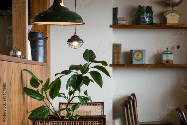 Obraz オシャレなカフェの店内の風景