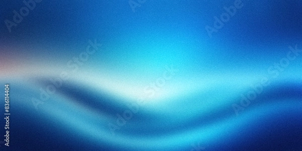 Fototapeta Abstract blue gradient background featuring smooth transitions from light blue to deep blue hues, creating a serene and calming effect. For digital designs, websites, presentations, branding projects