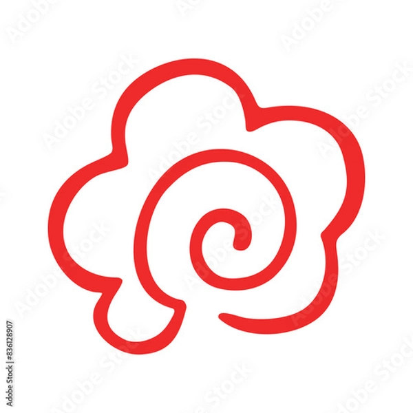 Obraz 手書きの赤い花丸マーク