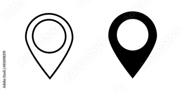 Fototapeta Marker Icon. Symbol isolated white background. vector illustration. color editable.