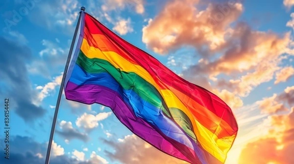 Fototapeta Global manufacturing company displaying LGBTQ+ pride merchandise in their corporate stores. The initiative supports gender diversity and celebrates queer voices, highlighting the company's commitment