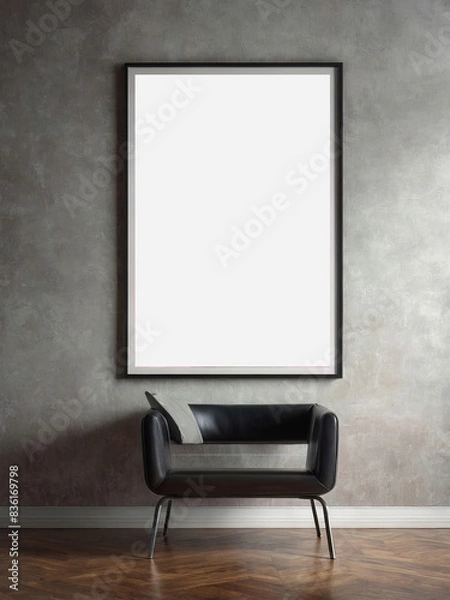 Fototapeta Poster advertisement empty mockup with aesthetic design