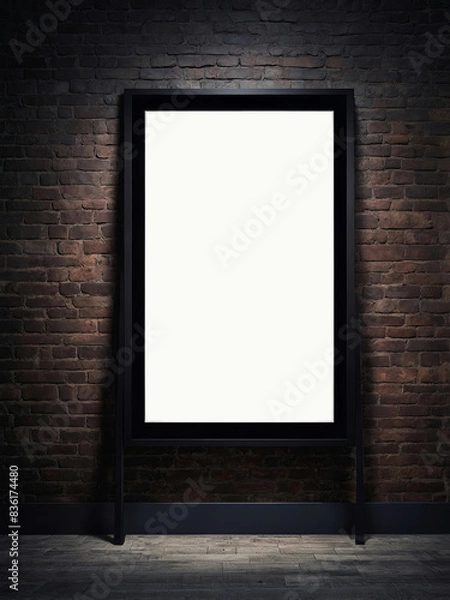 Fototapeta Poster advertisement empty mockup with aesthetic design