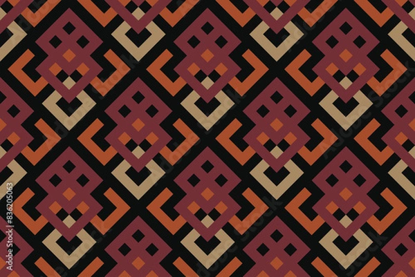 Obraz Geometric seamless pattern. Abstract geometric hexagonal graphic design. Seamless geometric pattern with vintage color.