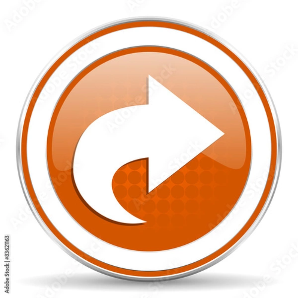 Fototapeta next orange icon arrow sign