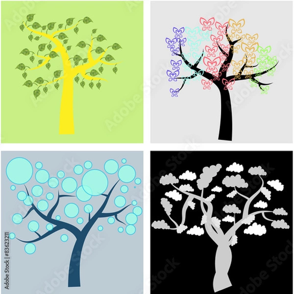 Fototapeta Abstract trees