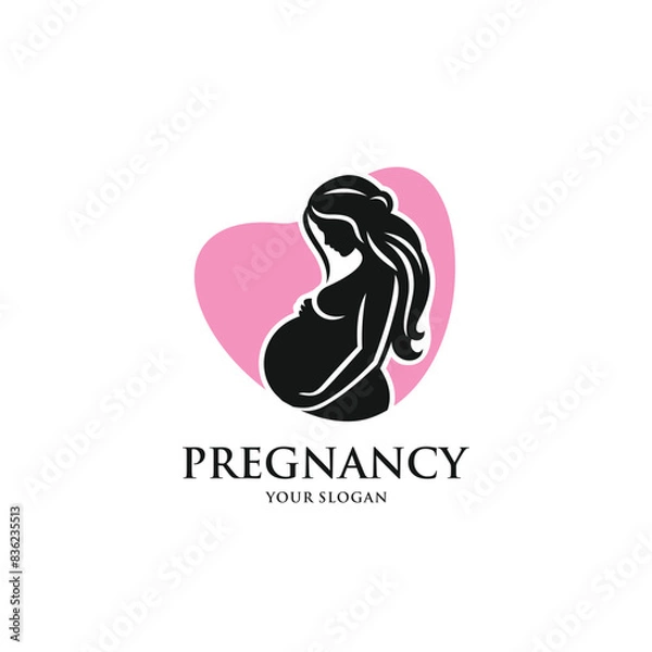 Obraz Pregnant logo vector. EPS 10 editable vector