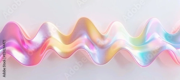 Obraz Abstract Holographic Wave Background