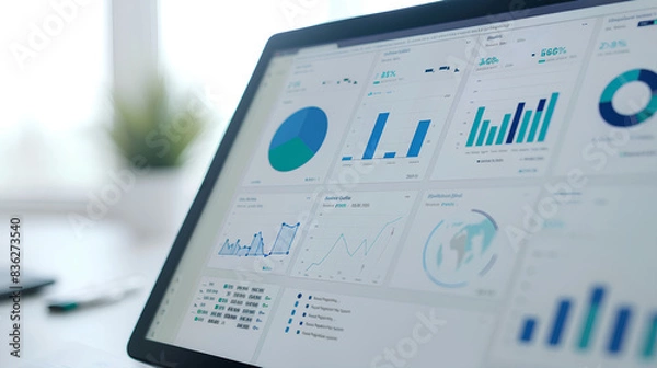 Fototapeta  a minimalistic image with a sleek retail management dashboard 
