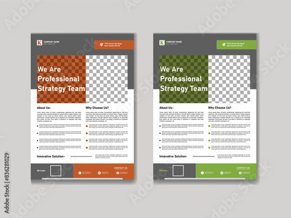 Fototapeta Business flyer design with Illustrator 12