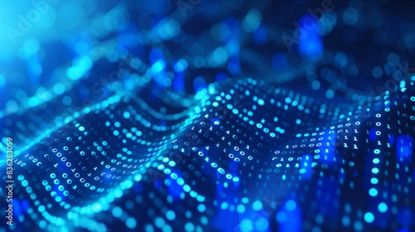 Fototapeta Binary tech abstract background