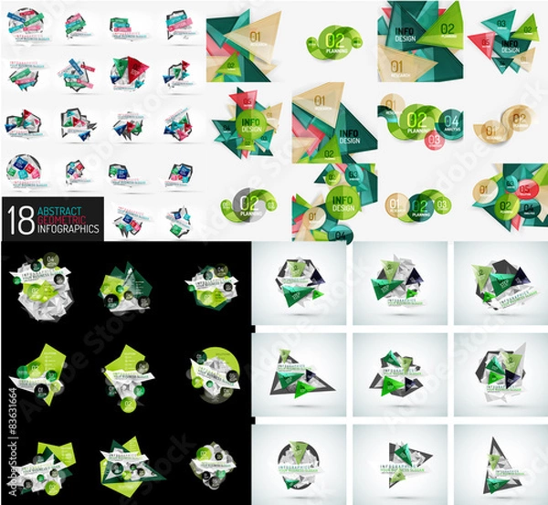 Obraz Infographic geometric layouts