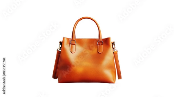 Fototapeta Orange leather handbag