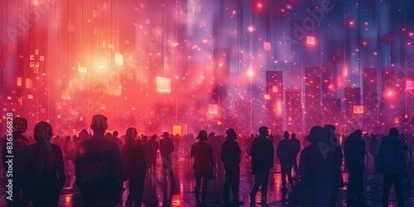 Fototapeta Futuristic Networking Symposium, generative ai