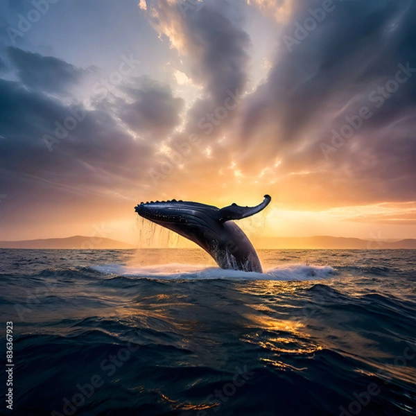 Obraz Whale breaching