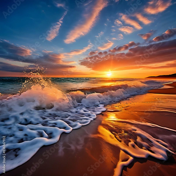 Obraz sunset on the beach