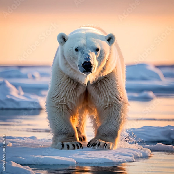 Obraz polar bear on ice
