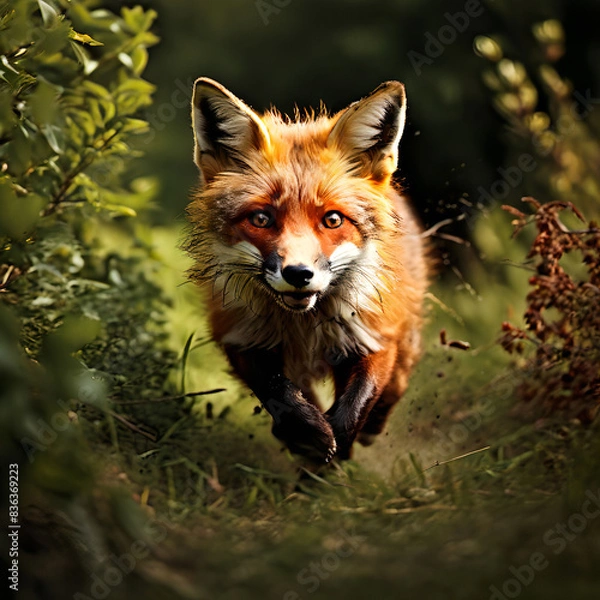 Obraz red fox in the forest