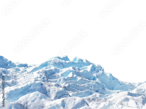 Fototapeta Ice Mountain of the Moreno Glacier, in a transparent background