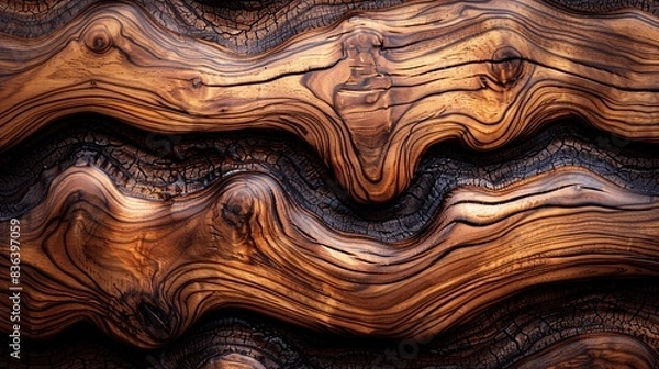 Obraz Walnut wood texture adds warmth to designs.