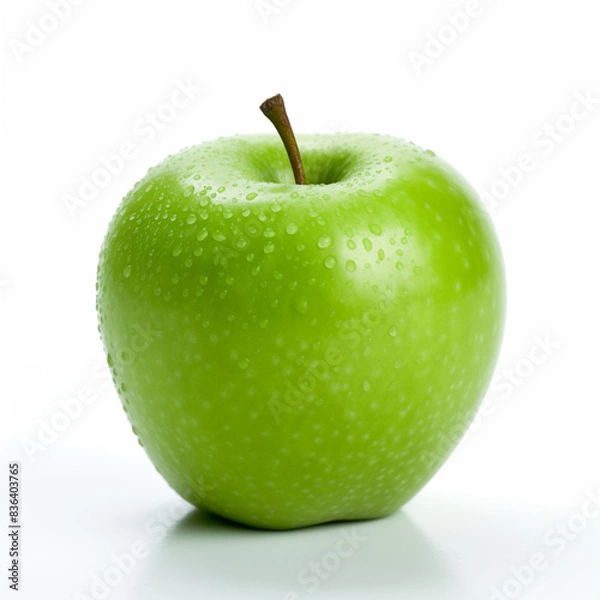 Obraz Green apple on white background
