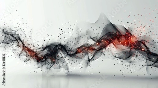 Obraz A modern background with an abstract technology communication concept