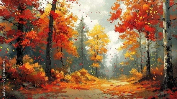 Fototapeta Autumn Forest Path