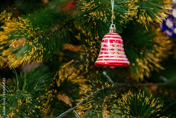 Fototapeta Christmas tree decoration background