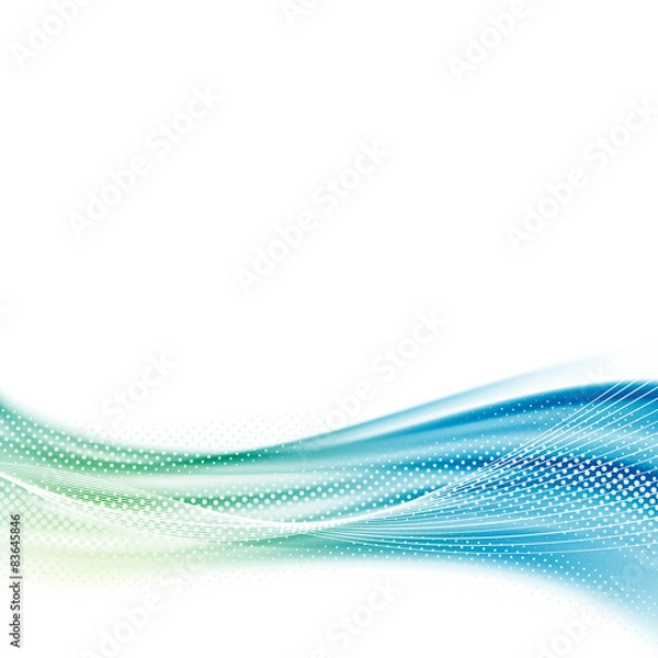 Obraz Bright smooth satin swoosh wave background template