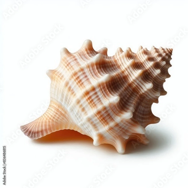 Fototapeta Seashell isolated on a white background