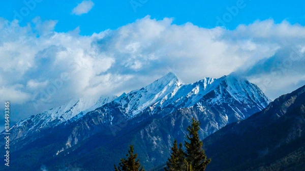 Obraz mountains and clouds
