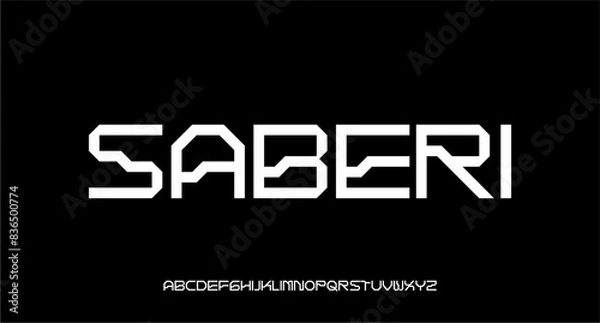 Obraz FUTURISTIC TECHNOLOGY FONT VECTOR TYPEFACE