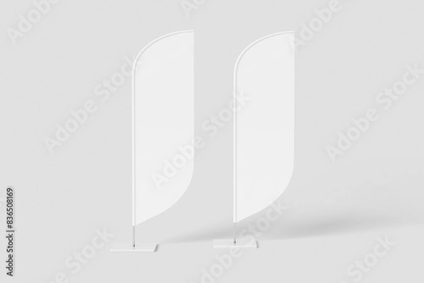 Fototapeta Blank Feather Flag Mockup