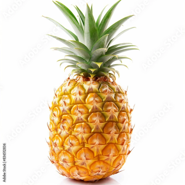 Obraz Pineapple on white background