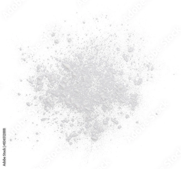Fototapeta a premium isolated cutout image of fine white powder of flour in the style of pizza making