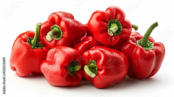 Obraz Red Peppers , Vibrant stack of red peppers.