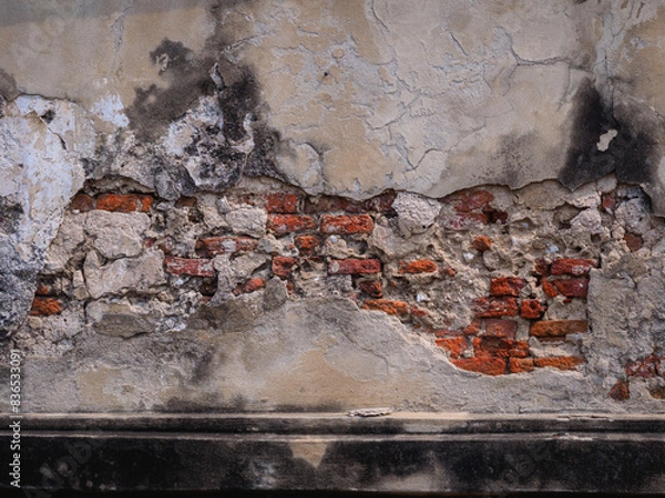 Fototapeta old red brick wall texture background 001