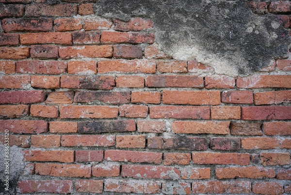 Fototapeta old red brick wall texture background 003