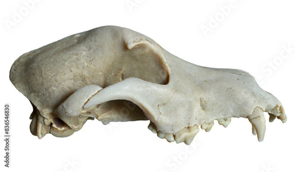 Fototapeta 3D render of Dog skull with isolation