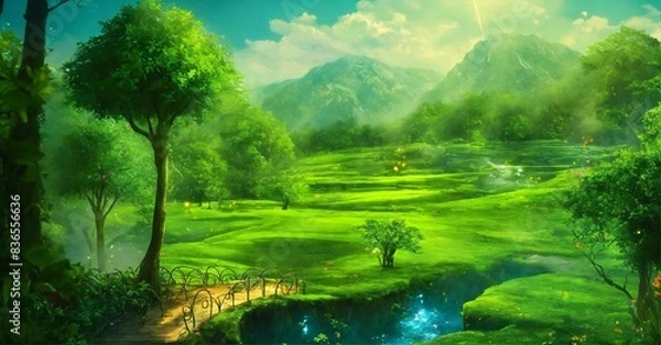 Obraz landscape with river