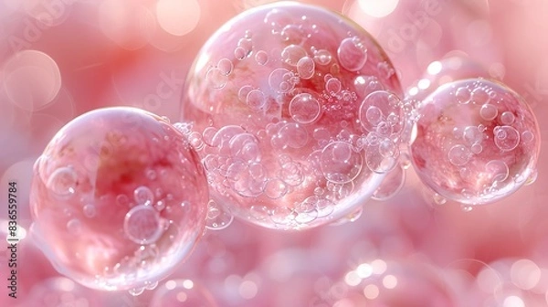 Obraz pink soap bubble