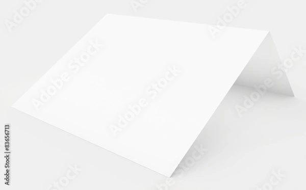 Obraz Realistic render bend blank paper
