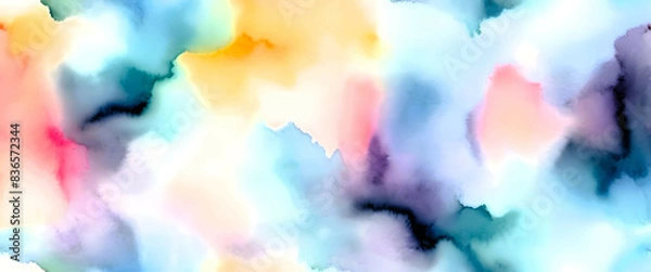 Obraz Abstract Watercolors: Soft, flowing watercolor patterns in soothing colors.