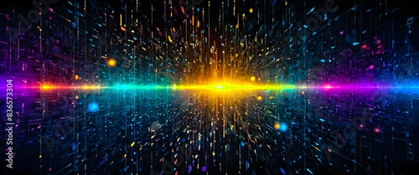 Obraz Background with rainbow color lights