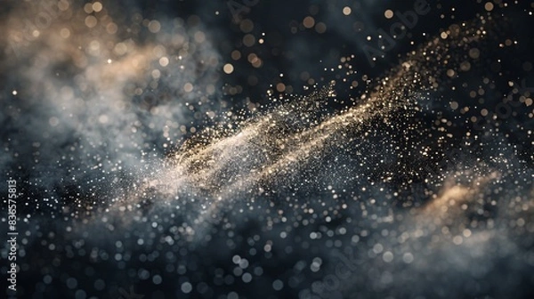 Fototapeta A high-resolution shot of fine dust particles sparkling in the air