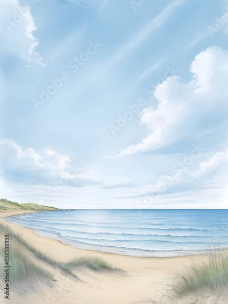 Fototapeta beach and sky in summer